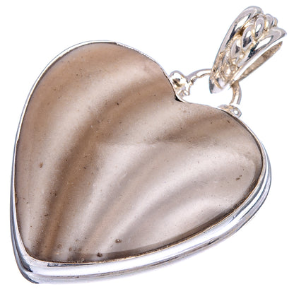 Striped Flint Pendant 1 5/8" (.925 Sterling Silver)