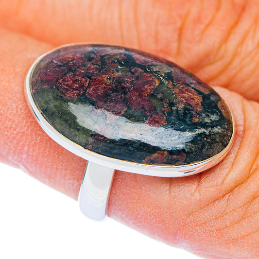 Premium Eudialyte Ring Size 6.5 Adjustable (.925 Sterling Silver)