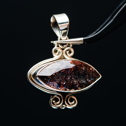 Premium Faceted Lepidocrocite Pendant 1 1/4" (.925 Sterling Silver)