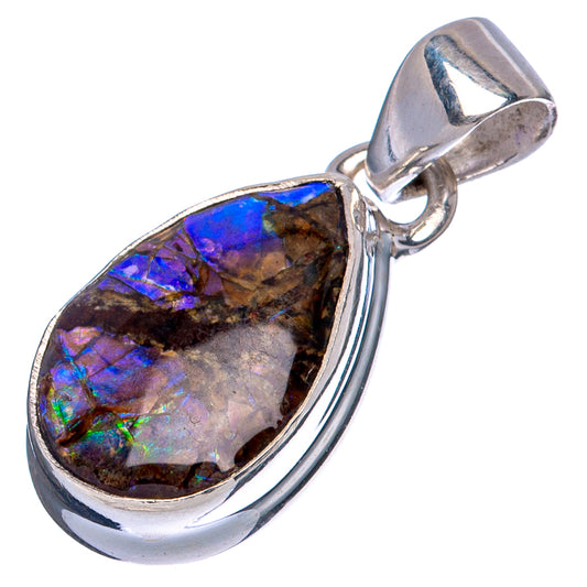 Rare Ammolite Pendant 1" (925 Sterling Silver) P43462