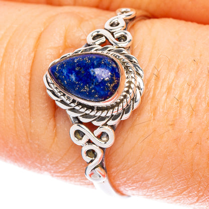 Lapis Lazuli Dainty Ring Size 9 (925 Sterling Silver) R147120