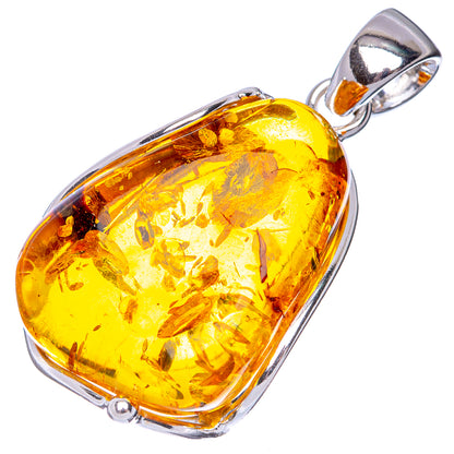 Ana Silver Co Baltic Amber Pendant 1 5/8" (925 Sterlnig Silver)