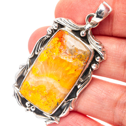 Premium Bumblebee Jasper Pendant 2 1/8" (.925 Sterling Silver)