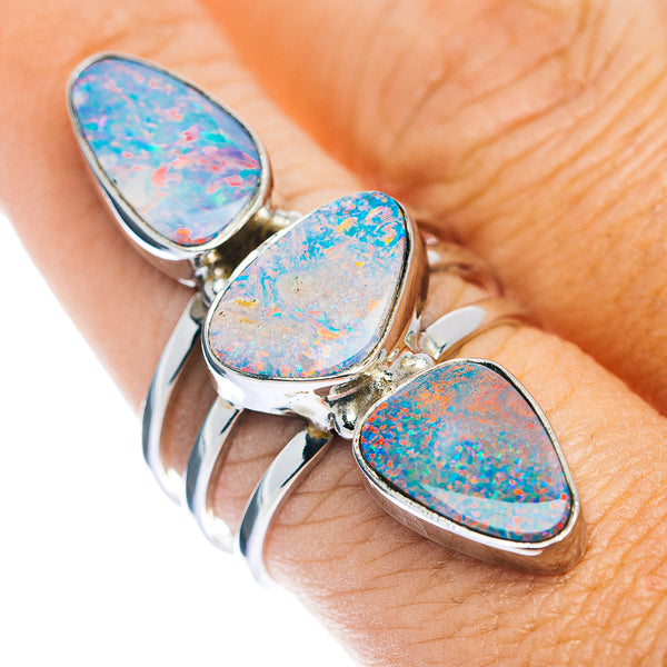 Premium Large Australian Fire Opal Ring Size 9.75 (.925 Sterling Silver)