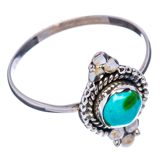 Palomino .925 sterling silver turquoise ring side view with oval cabochon and rope setting