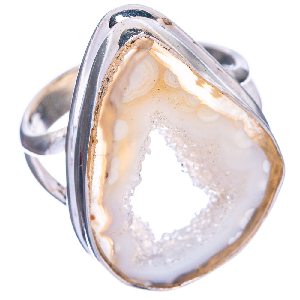 Geode Slice Ring Size 7.75 (925 Sterling Silver) R1283