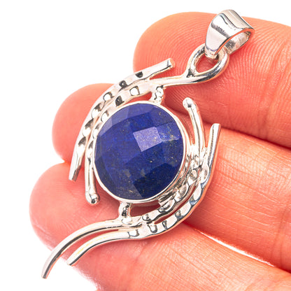 Premium Lapis Lazuli Pendant 1 7/8" (925 Sterling Silver) P38783