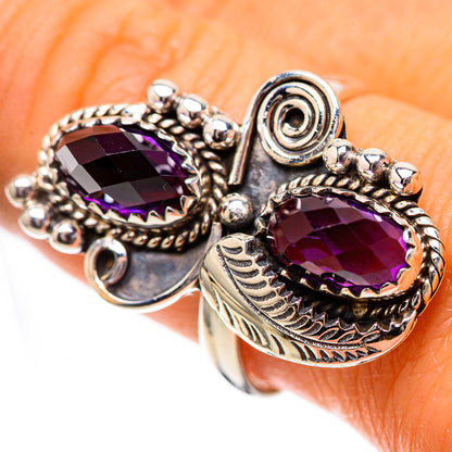 Faceted Amethyst Ring Size 9.25 (925 Sterling Silver) RING138939