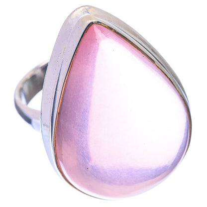 Large Rose Quartz Ring Size 6.75 (925 Sterling Silver) R141004