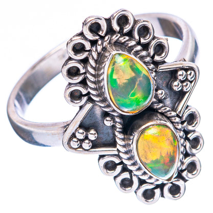Rare Ethiopian Opal Ring Size 7.5 (925 Sterling Silver) R4077