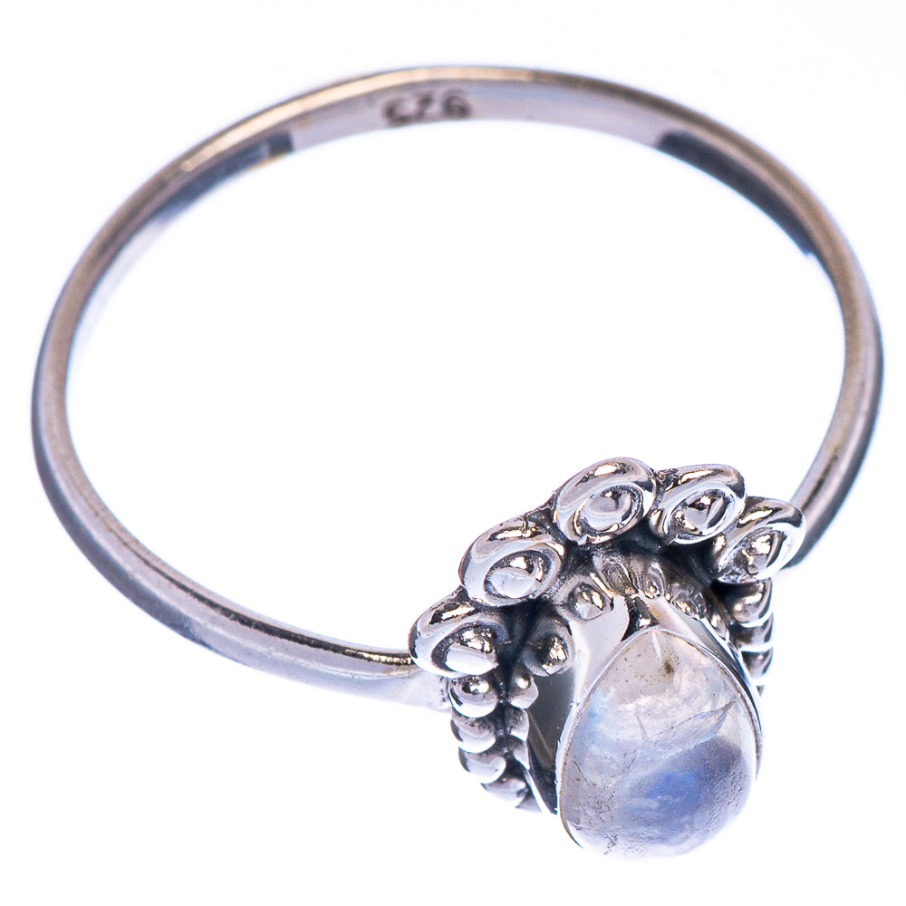 Rainbow Moonstone Dainty Ring Size 8.25 (925 Sterling Silver) R147215