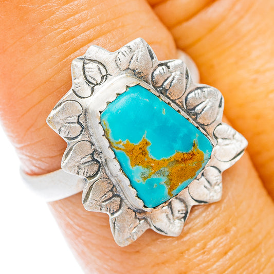 Santa Maria Turquoise Ring Size 8 (.925 Sterling Silver)