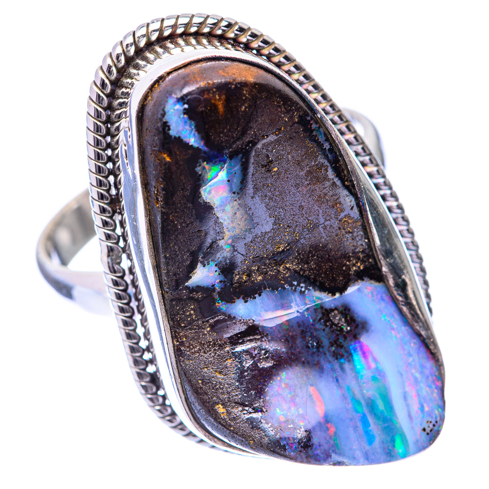 Large Boulder Opal Ring Size 11.5 (925 Sterling Silver) R140808