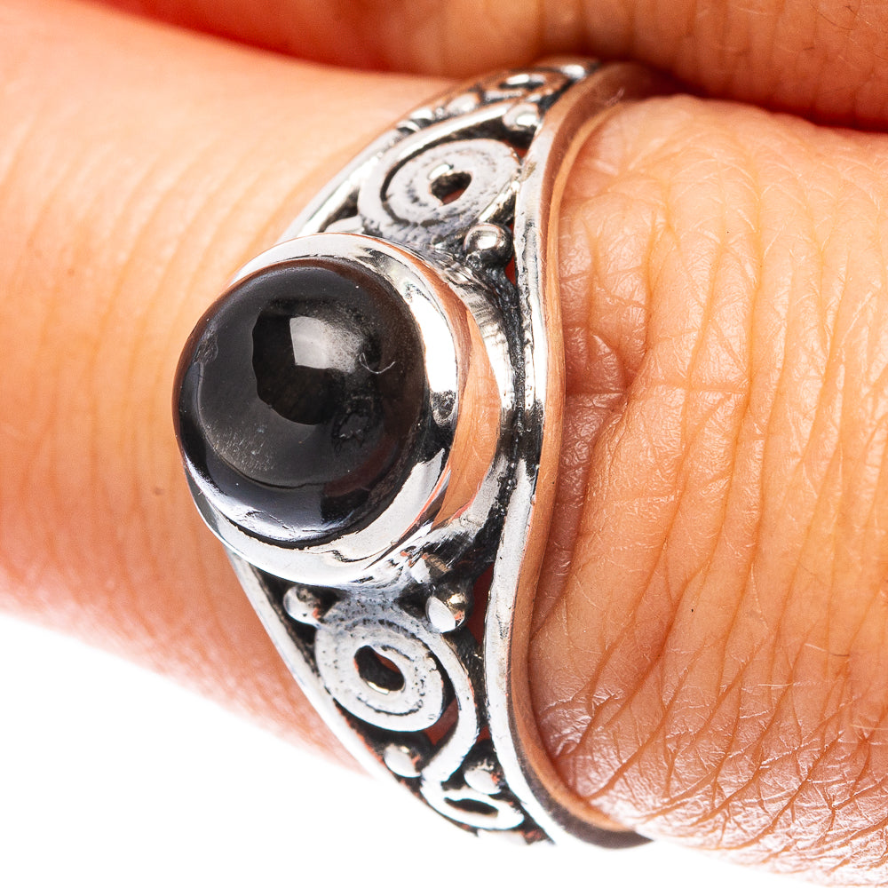 Black Onyx 925 Sterling Silver Ring Size 7.75 (925 Sterling Silver) R5373