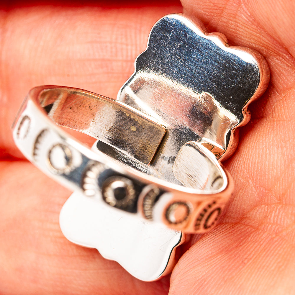Exclusive Mohave Turquoise Ring Size 9 Adjustable (.925 Sterling Silver)