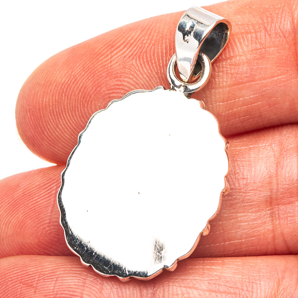 Exclusive Southwestern Style Mosaic Opal Pendant 1 3/8" (.925 Sterling Silver)