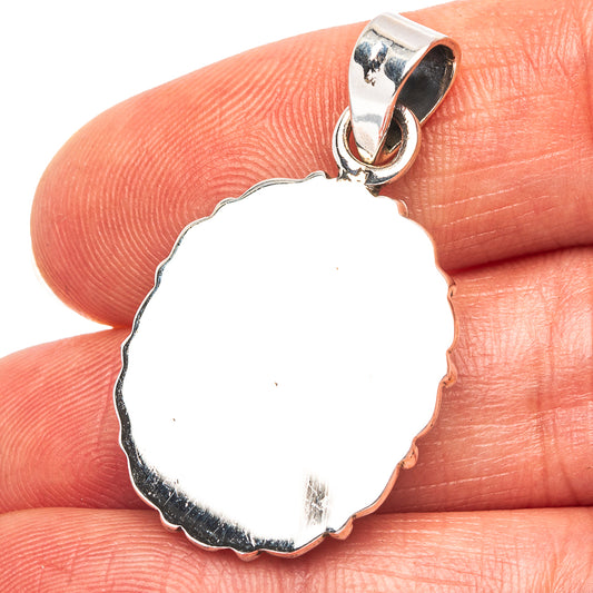 Exclusive Southwestern Style Mosaic Opal Pendant 1 3/8" (.925 Sterling Silver)