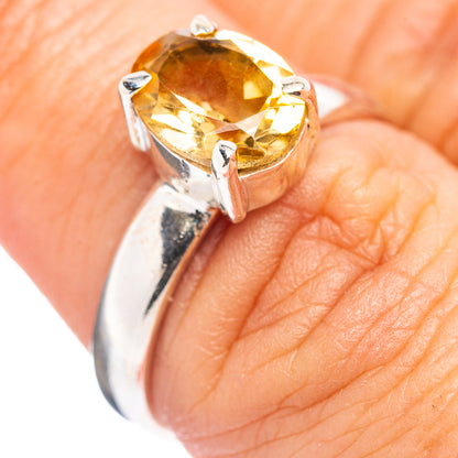 Citrine Ring Size 6.75 (.925 Sterling Silver)