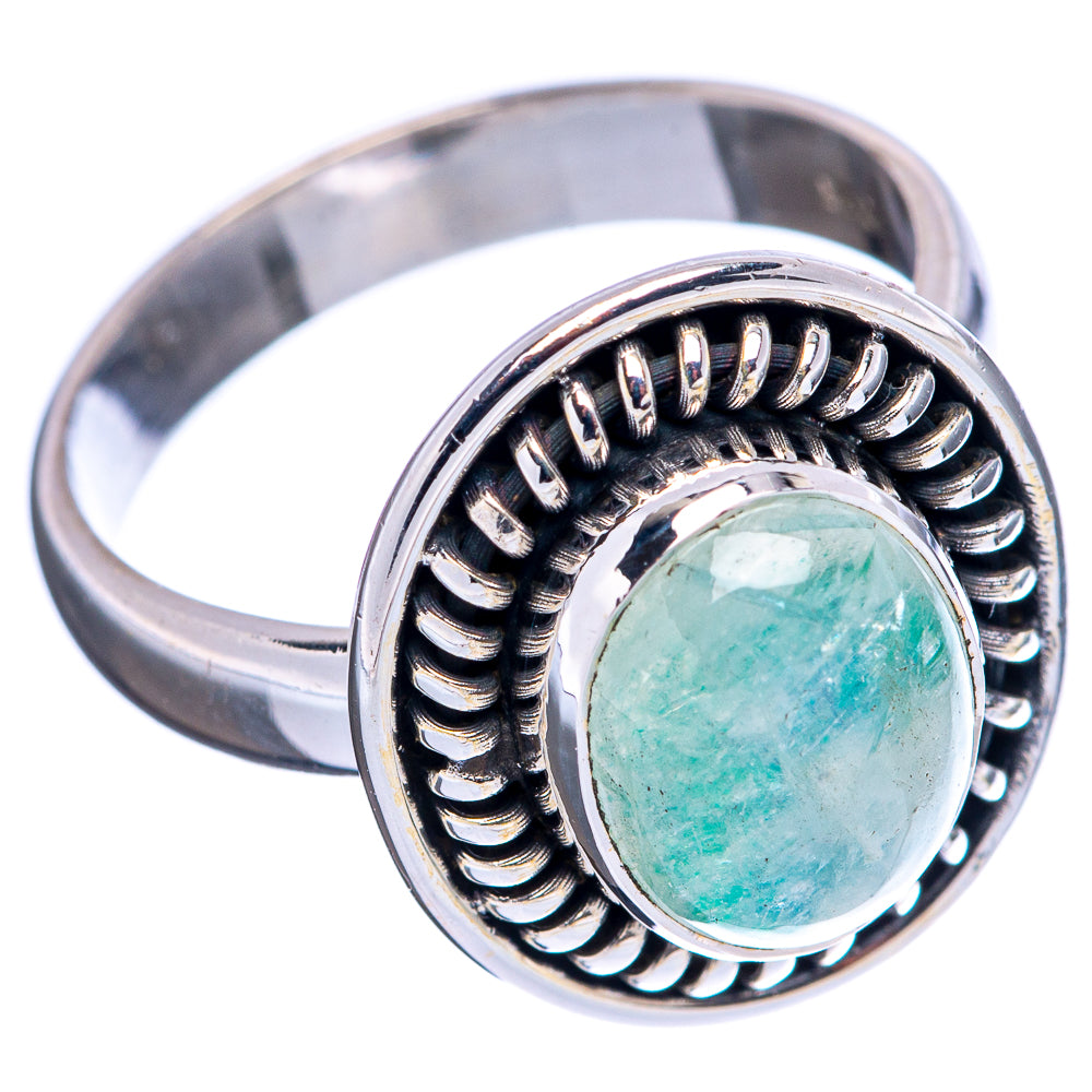 Green Moonstone Ring Size 6 (.925 Sterling Silver)