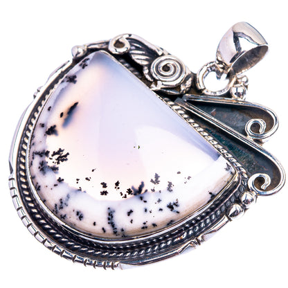 Dendritic Opal Pendant 1 5/8" (925 Sterling Silver) P39046
