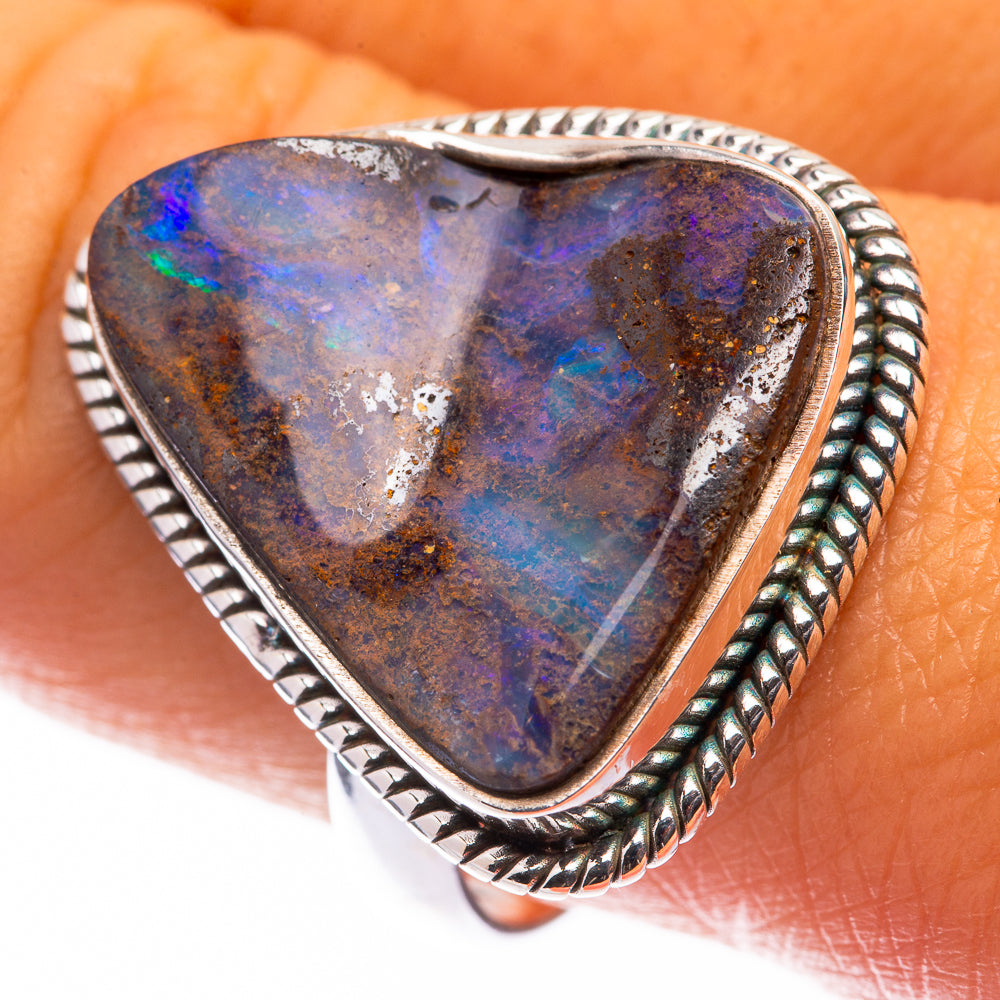 Boulder Opal Ring Size 9.75 (925 Sterling Silver) R141151