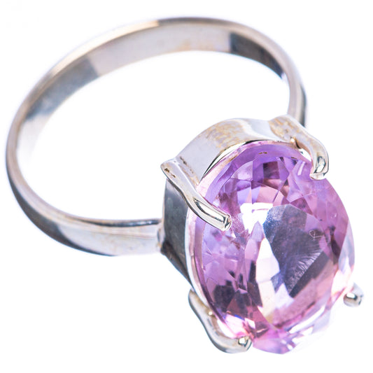 Faceted Amethyst Ring Size 7.5 (925 Sterling Silver) R4549