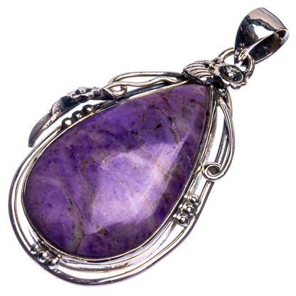Charoite Pendant 1 7/8" (925 Sterling Silver) P39347