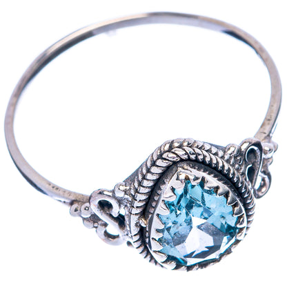 Blue Topaz Dainty Ring Size 8.75 (925 Sterling Silver) R145485