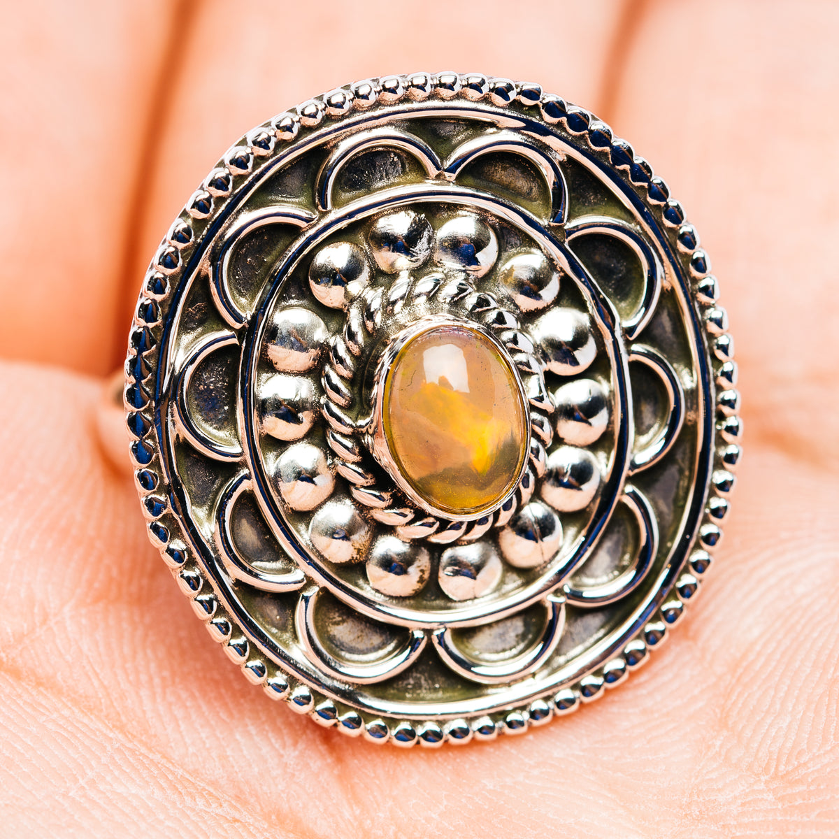 Ethiopian Opal Ring Size 8.5 (.925 Sterling Silver)