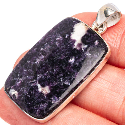 Lepidolite Pendant 1 5/8" (925 Sterling Silver) P43344
