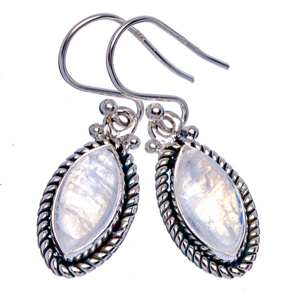 Rainbow Moonstone Earrings 1 1/4" (925 Sterling Silver) E433292