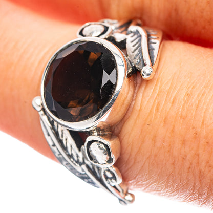 Smoky Quartz Ring Size 9 (.925 Sterling Silver)