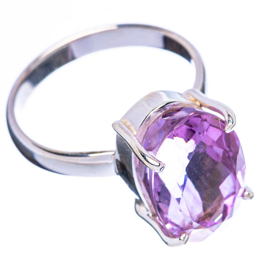 Faceted Amethyst Ring Size 8 (925 Sterling Silver) R4574