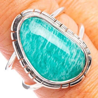 Premium Amazonite Ring Size 8.75 (.925 Sterling Silver)