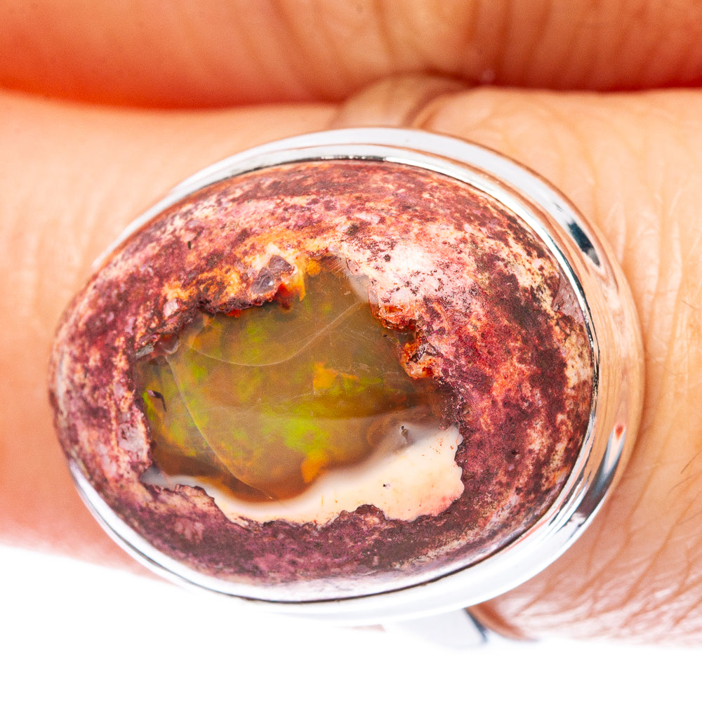 Rare Mexican Fire Opal Ring Size 7.75 (925 Sterling Silver) R2951