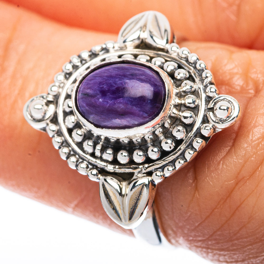 Value Charoite Ring Size 6.5 (925 Sterling Silver) R3274