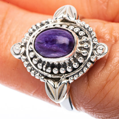 Value Charoite Ring Size 6.5 (925 Sterling Silver) R3274