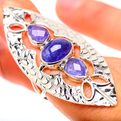 Signature Huge Natural Tanzanite Ring Size 7 (925 Sterling Silver) RING138269