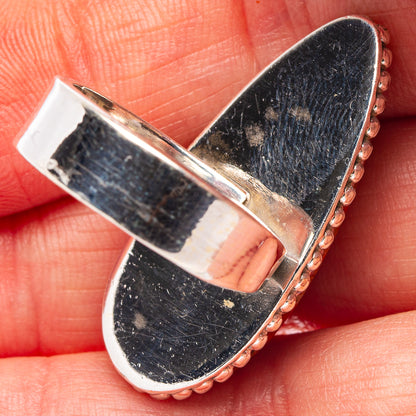 Sponge Coral Ring Size 8 Adjustable (.925 Sterling Silver)