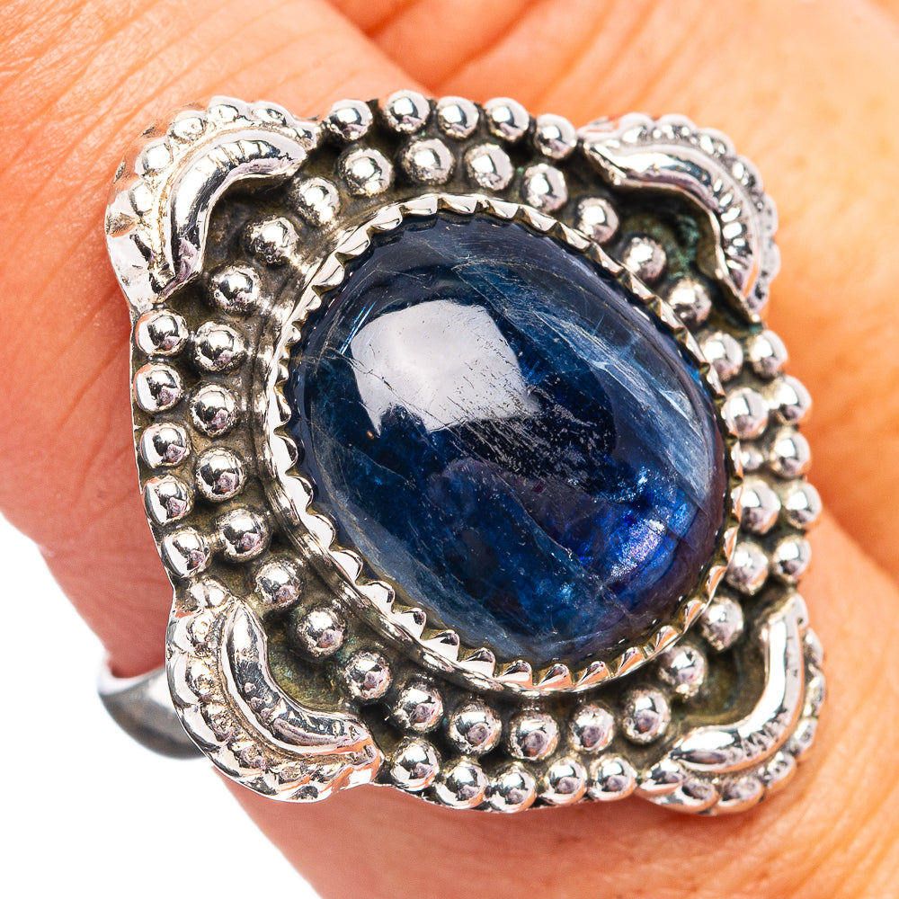 Southwestern Style Kyanite Ring Size 8.5 (.925 Sterling Silver)
