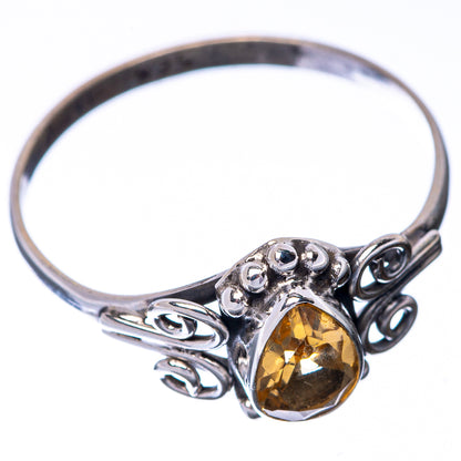 Faceted Citrine Dainty Ring Size 9 (925 Sterling Silver) R145215