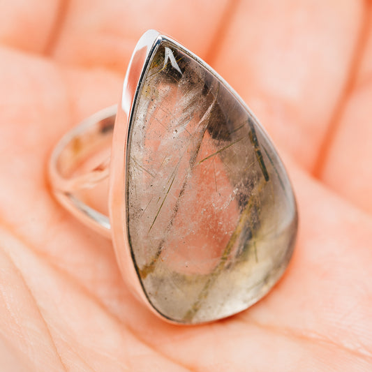 Premium Rutilated Quartz Ring Size 7.25 (.925 Sterling Silver)