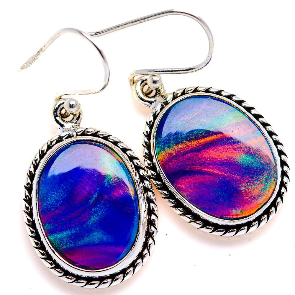 Aura Opal Earrings 1 3/8" (925 Sterling Silver) EARR432087