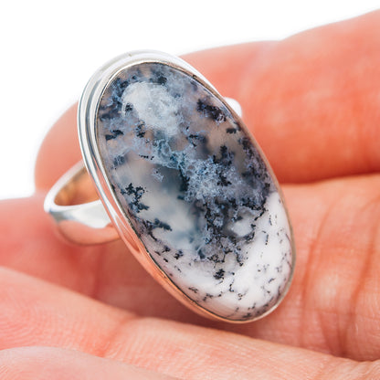 Premium Dendritic Opal Ring Size 6 (.925 Sterling Silver)