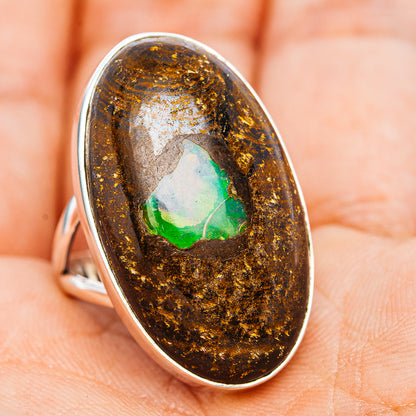 Premium Boulder Opal Ring Size 7 (.925 Sterling Silver)