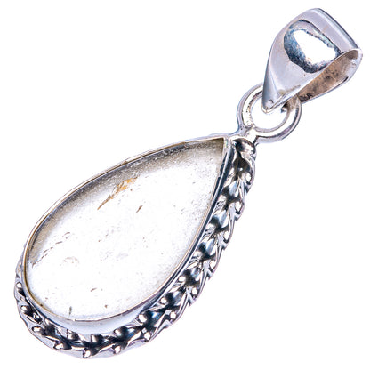 Rare Libyan Desert Glass 925 Sterling Silver Pendant 1 3/8" (925 Sterling Silver) P42607