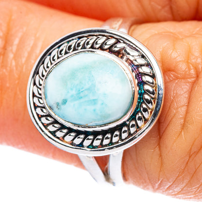 Larimar Ring Size 6 (925 Sterling Silver) R4498