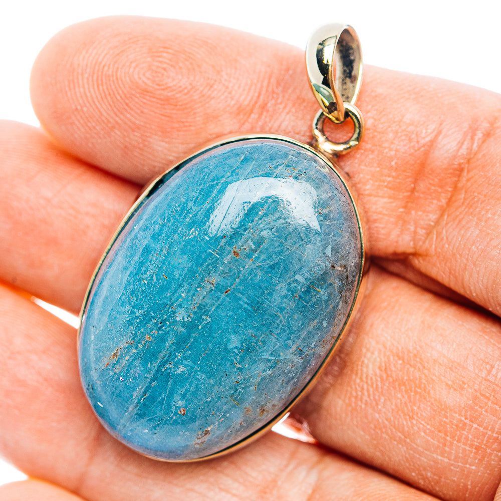 Aquamarine Pendant 1 3/4" (German Silver)