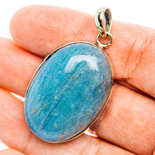 Aquamarine Pendant 1 3/4" (German Silver)