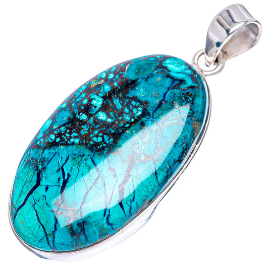 Premium Shattuckite Pendant 1 7/8" (.925 Sterling Silver)